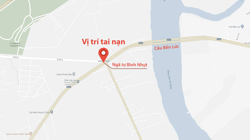 Vị trí xảy ra tai nạn. 